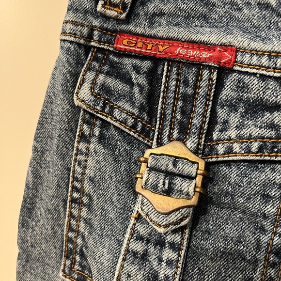 Y2K City Jeans Denim Skirt with Hardwear Details - Picture 7 of 7